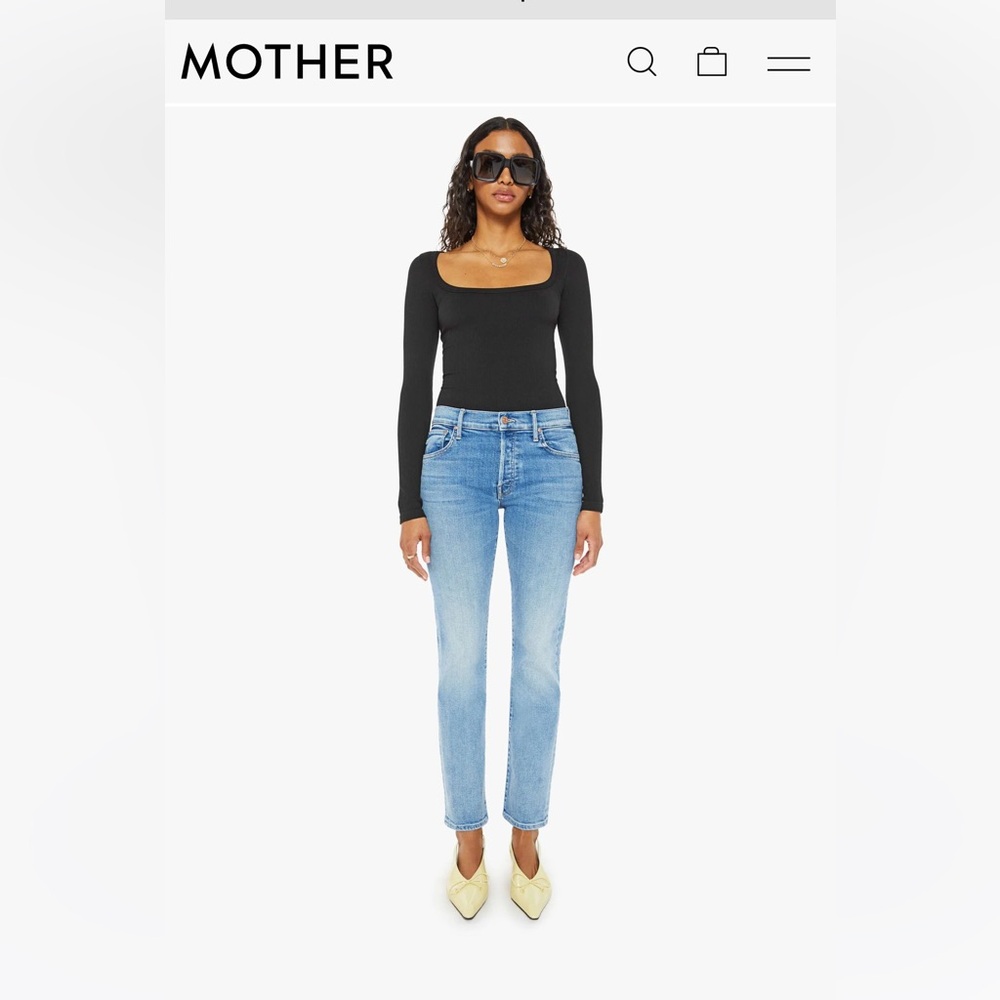 Mother- mid-rise Hiker Hover in Full Moon